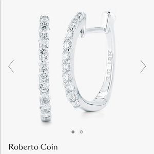 ROBERTO COIN Huggie Hoop Earrings - Diamonds & 18k